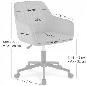 Krzesło biurowe Kontrasto Maria 3 Szare 2