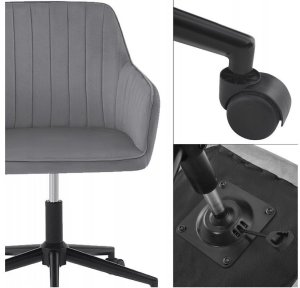 Krzesło biurowe Kontrasto Maria 3 Szare 4