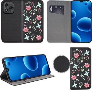 krainaGSM Etui do Honor 400 Lite MAGNET WZORY CASE + SZKŁO 9H 2