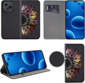 krainaGSM Etui do Honor 400 Lite MAGNET WZORY CASE + SZKŁO 9H 2