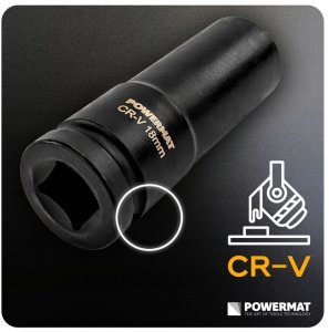 ZESTAW NASADEK UDAROWYCH DO KLUCZY 10-30MM HEX 15SZT 1/2" 78MM CRV WALIZKA 2