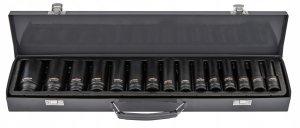 ZESTAW NASADEK UDAROWYCH DO KLUCZY 10-30MM HEX 15SZT 1/2" 78MM CRV WALIZKA 7