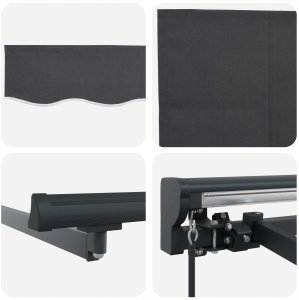 Markiza zwijana Antracyt 450x300 cm tkanina Lumarko! 8