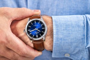 Zegarek Męski Giewont Elegance Sapphire Brązowo Niebieski GW5160-A4 3