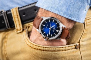 Zegarek Męski Giewont Elegance Sapphire Brązowo Niebieski GW5160-A4 4
