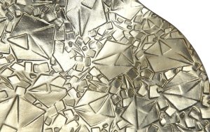 Podstawka szklana 24,5 cm falowana złota RF0706 5