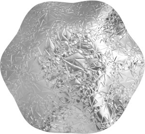 Podstawka szklana 24,5 cm falowana złota RF0706 6