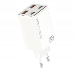 SZYBKA Ładowarka sieciowa VIDVIE 70W 2X USB TYP-C 2X USB KOSTKA DO TELEFONU 2