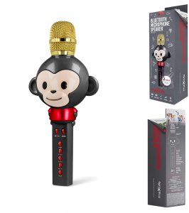 Mikrofon MaxLife Maxlife Animal MX-100 Bluetooth Microphone Karaoke With Build In Speaker / 5W / Voice Modulator / Black 11