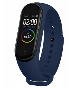 Pasek silikonowy do Xiaomi Mi Band 3 / 4 granatowy 2