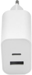 Maxlife ładowarka sieciowa PD QC MXTC-06 1x USB-C 1x USB 20W biała 5