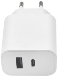 Maxlife ładowarka sieciowa PD QC MXTC-06 1x USB-C 1x USB 20W biała 6