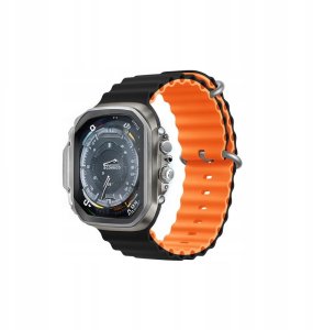 Devia pasek Deluxe Sport6 do Apple Watch 38mm/ 40mm/ 41mm/ 42mm czarny-pomarańczowy 2