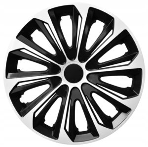 Kołpak NRM Kołpaki 4 sztuki NRM uniwersalne Strong Duoolor White Black 14 2
