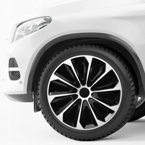 Kołpak NRM Kołpaki 4 sztuki NRM uniwersalne Strong Duoolor White Black 16 3
