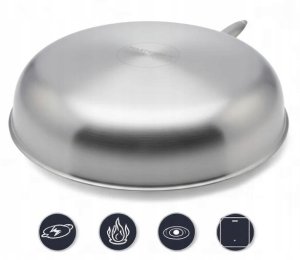 Patelnia stalowa Masterpan 26cm Tri-Ply 3-warstwowa, indukcja, gaz. Premium 2