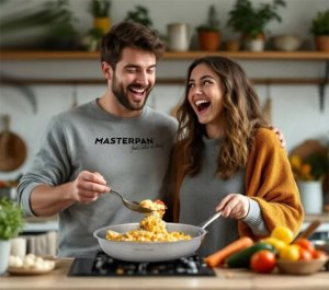 Patelnia stalowa Masterpan 28cm Tri-Ply 3-warstwowa, indukcja, gaz. Premium 6