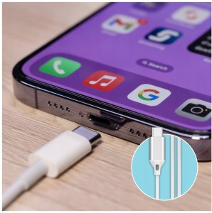 Forever słuchawki przewodowe EP-02 dokanałowe USB-C białe 4