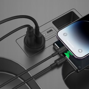 Devia ładowarka samochodowa Smart Mini PD QC 3.0 30W 1x USB 1x USB-C biała 8