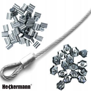 Heckermann Linka stalowa nierdzewna 30m 3mm z akcesoriami Heckermann 68w1 9