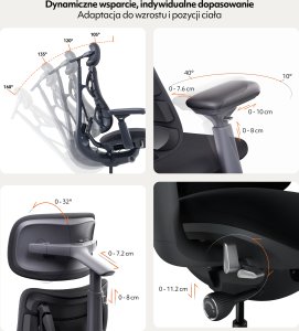 Krzesło biurowe LiberNovo Omni Dynamic Czarne 14
