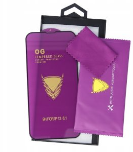 Szkło hartowane OG Premium do iPhone 17 Pro czarna ramka 3