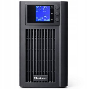 Qoltec Zasilacz awaryjny UPS Pure Sine Wave | 2kVA | 1600W | AVR | LCD | Czysty Sinus 9