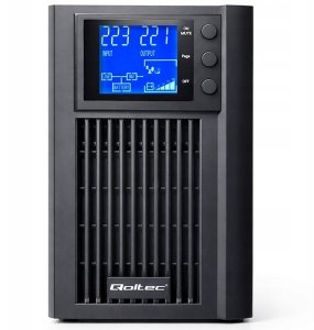 Qoltec Zasilacz awaryjny UPS Pure Sine Wave | 1kVA | 800W | AVR | LCD | Czysty Sinus 9