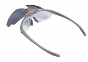 Okulary strzeleckie Wosport Tan - 3 wymienne wizjery, pasek 2