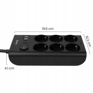 Huslog przedłużacz płaski 6