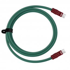 Kabel Newell USB-C - USB-C 100 W, 2 m, silikonowy, zielono-bordowy 101