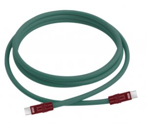 Kabel Newell USB-C - USB-C 100 W, 2 m, silikonowy, zielono-bordowy 170