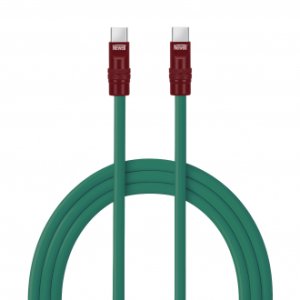 Kabel Newell USB-C - USB-C 100 W, 2 m, silikonowy, zielono-bordowy 57