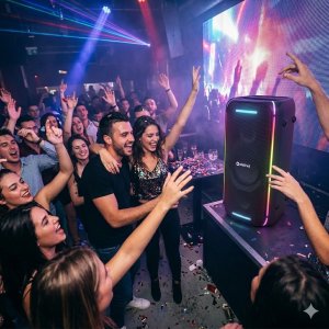 PLATINET SPEAKER PARTY 70W WITH MICROPHONE LED [46251] 2