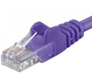 PremiumCord Patch kabel UTP RJ45-RJ45 CAT6 5m purpurowy 2