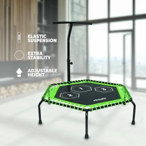 Trampolina fitness Pro 127 cm z uchwytem regulowanym do ćwiczeń 150 kg 7