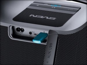 Głośnik Sven Portable speaker SVEN PS-990, czarny, power output 180W (RMS), TWS, Bluetooth, RGB backlight, Wodoodporny (IPx7), USB, Lithium battery, Baterija life – aż 16 hours 12