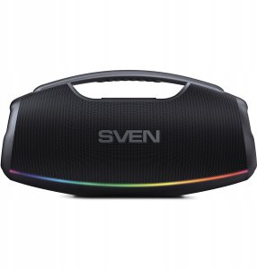 Głośnik Sven Portable speaker SVEN PS-990, czarny, power output 180W (RMS), TWS, Bluetooth, RGB backlight, Wodoodporny (IPx7), USB, Lithium battery, Baterija life – aż 16 hours 2