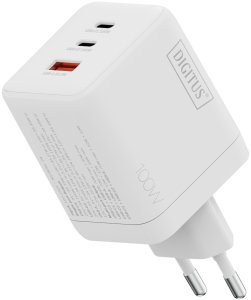 Ładowarka DIGIT Ładowarka sieciowa zasilacz 100W 2x USB-C, 1x USB-A, biała 7