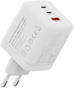 Ładowarka DIGIT Ładowarka sieciowa zasilacz 100W 2x USB-C, 1x USB-A, biała 8