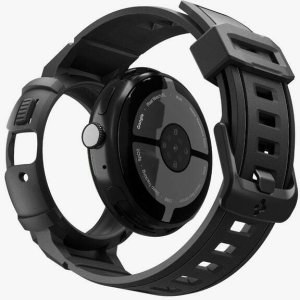 Spigen Rugged Armor Pro + Stand, matte black - Google Pixel Watch 4 45mm 4