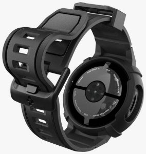 Spigen Rugged Armor Pro + Stand, matte black - Google Pixel Watch 4 45mm 9