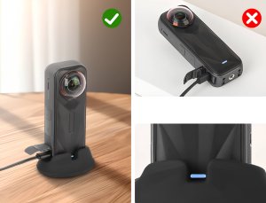 SILIKONOWA PODSTAWKA UCHWYT SAMOCHODOWY STABILIZUJĄCY DO KAMERY INSTA360 X5 / X4 12