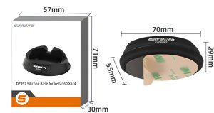 SILIKONOWA PODSTAWKA UCHWYT SAMOCHODOWY STABILIZUJĄCY DO KAMERY INSTA360 X5 / X4 14
