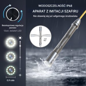 Kamera inspekcyjna profesjonalna endoskopowa 30 m + lokalizator 4