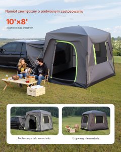 Namiot Samochodowy Campingowy SUV Wodoszczelny 5-8 osób 250x310 cm 2