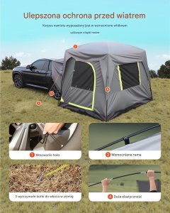 Namiot Samochodowy Campingowy SUV Wodoszczelny 5-8 osób 250x310 cm 4