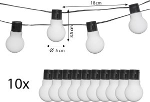 Girlanda Solarna ZORZA 10x Lampki Solarne Ogrodowe Wiszące 3