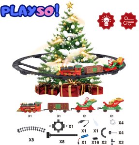 Pociąg na choinkę Kolejka świąteczna 288cm PlaySo 699-128A 12