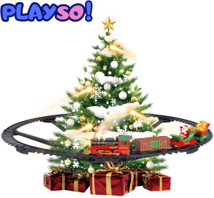 Pociąg na choinkę Kolejka świąteczna 288cm PlaySo 699-128A 13